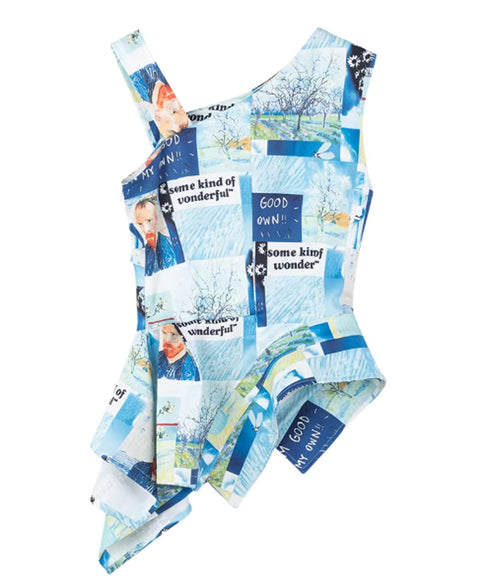 Gallery Print Drape Top