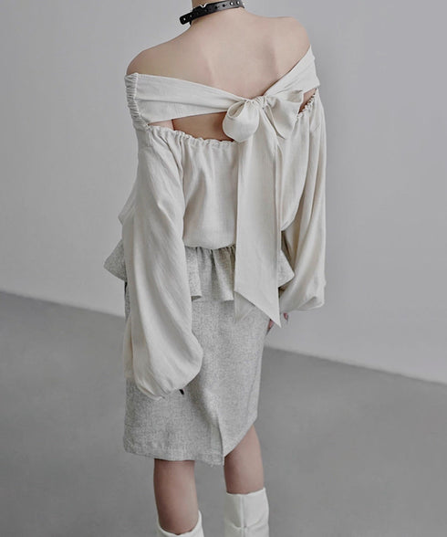 Back Bow Off Shoulder Top