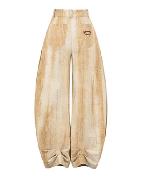 Thorn Embroidery Volume Wide Pants