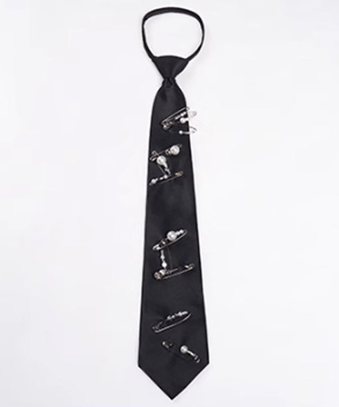 Pearl Pin Lazy Tie