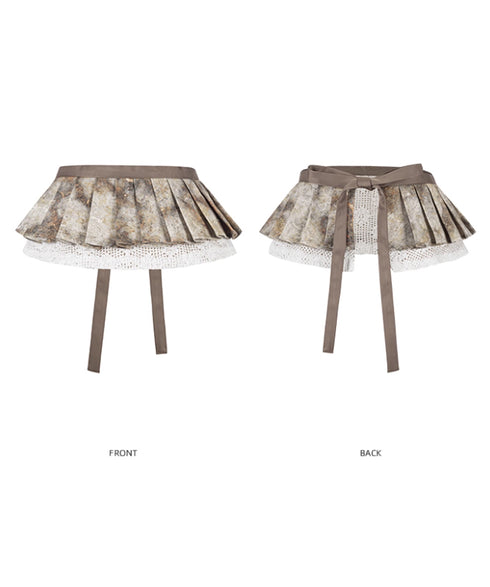 Pleated Belted Waist Piece