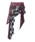 Layered Check Draped Skirt