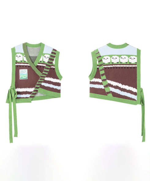 Pastoral Patchwork Knit Vest