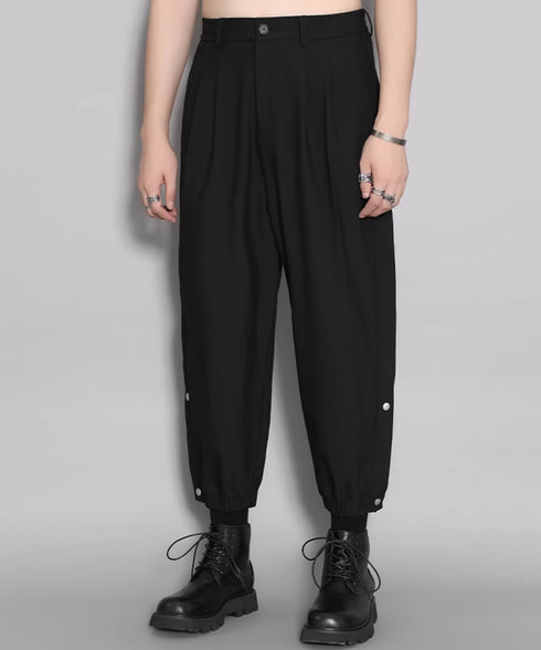Side Button Tapered Pants