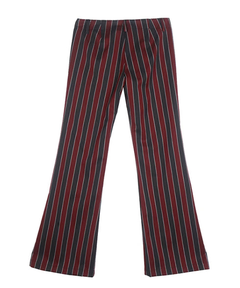 Striped Low Waist Bootcut Pants