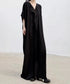 Cascade Drape Long Dress