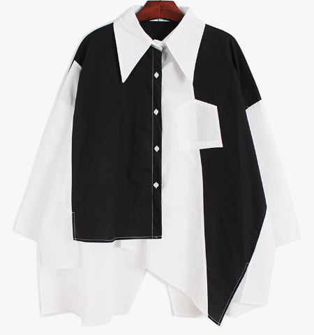 Bicolor Asymmetry Shirt
