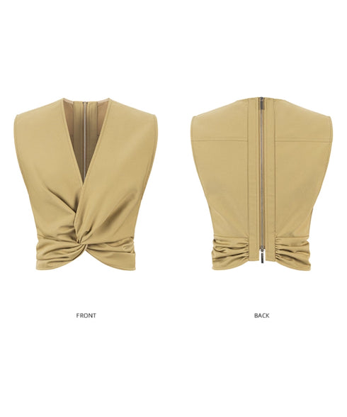Twist Front No Sleeve Top