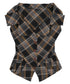 Plaid Edge Frill Blouse