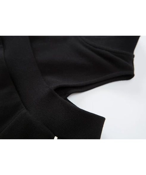 Open Shoulder Zip Top