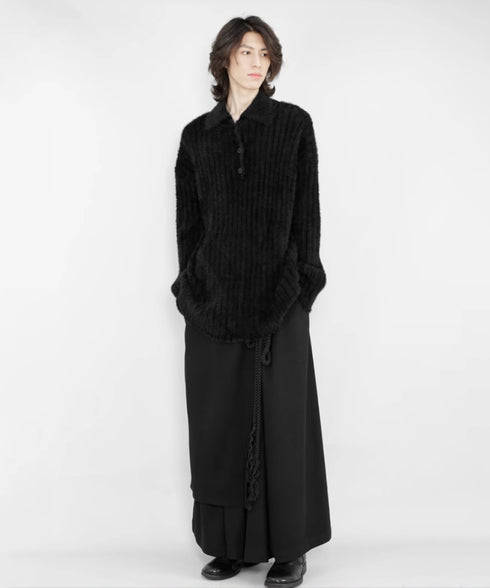 Layered Irregular Wide Pants