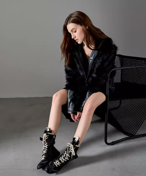 Edge Wrap Lace Boots