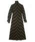 Diagonal Striped Denim Long Coat