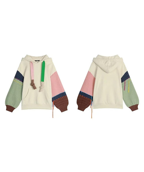 Patch Knot Hoodie Top