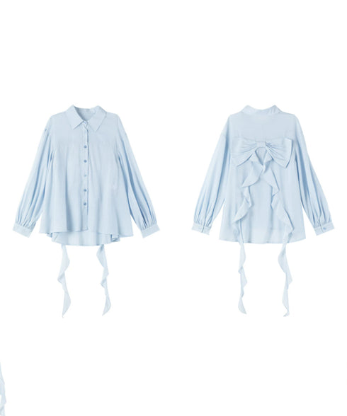 Ribbon Cascade Blouse
