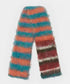 Fuzzy Stripe Long Scarf