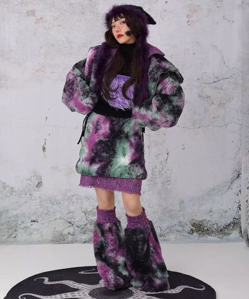 Layered Camouflage Leg Warmers