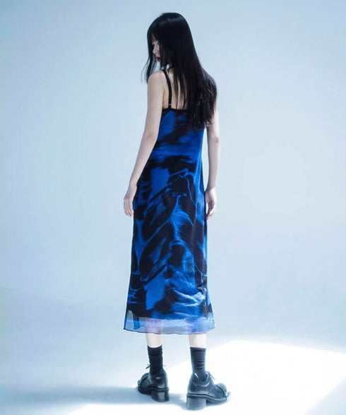 Slimming Suspender Mesh Dress