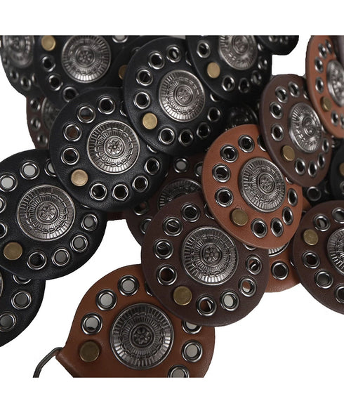 Rivet Disc Pin Buckle Belt