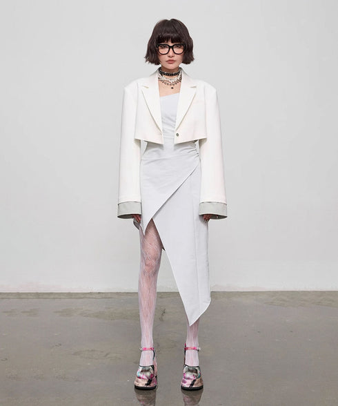 Diagonal Cut Dress