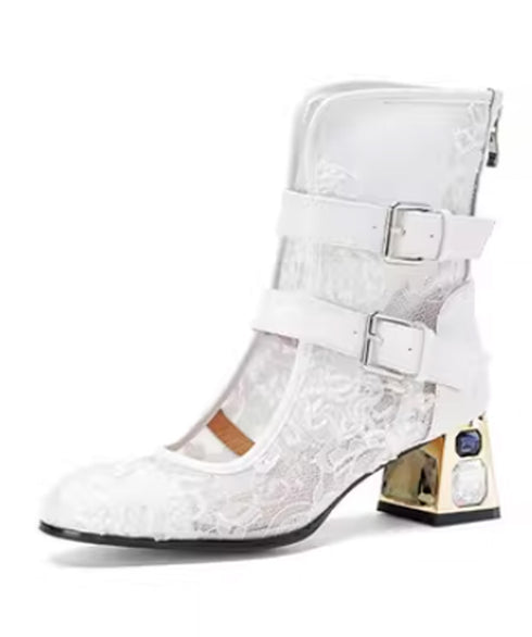 Lace Buckle Boots