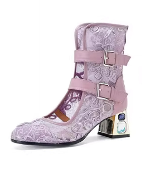 Lace Buckle Boots