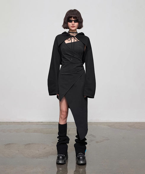 Diagonal Cut Dress