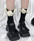 Floral Crown Rib Socks