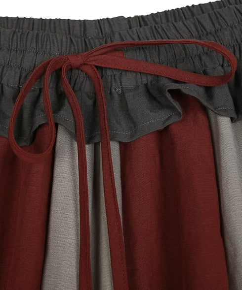 Stripe Gather Balloon Pants
