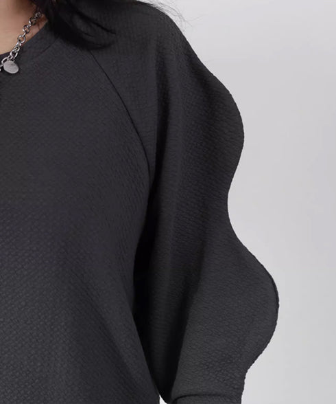 Wave Cut Sleeve Top