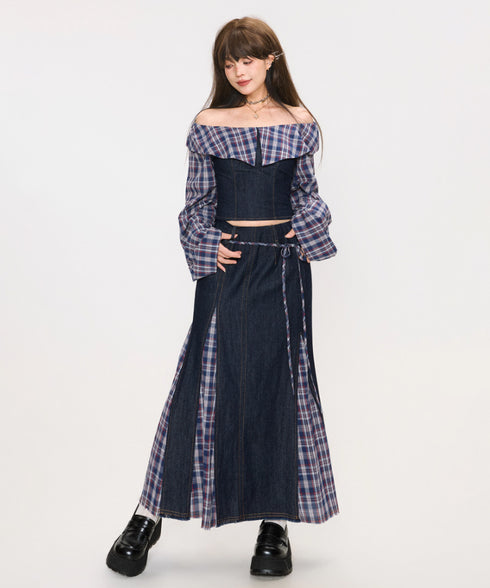 Plaid Denim Layered Series