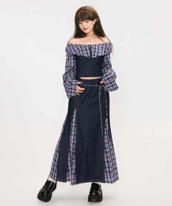 Plaid Denim Layered Series