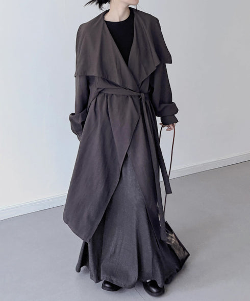 Drape Wrapped Long Coat