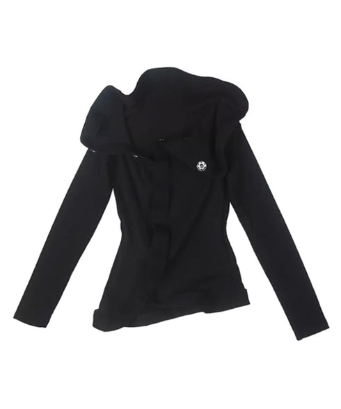 Sculptural Drape Collar Top