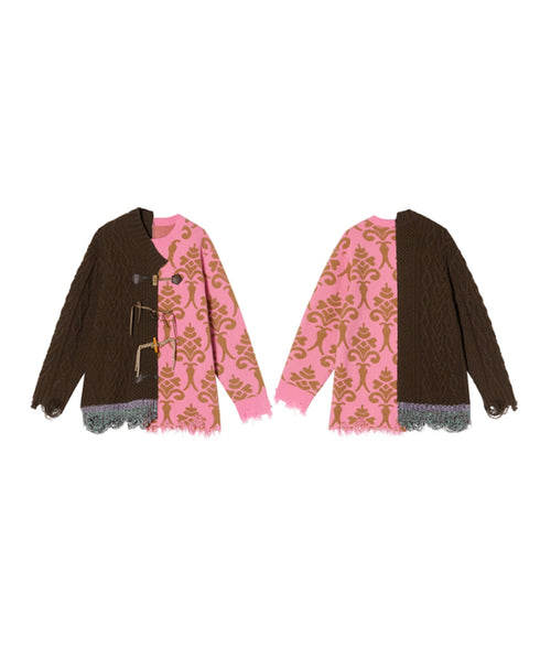 Patchwork Toggle Sweater