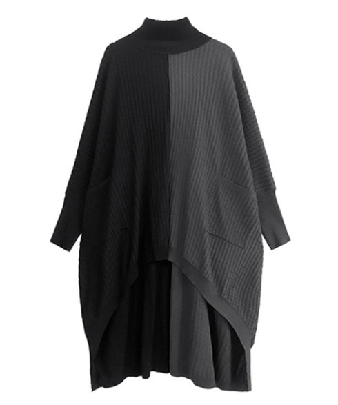 Two-tone Turtleneck Dress
