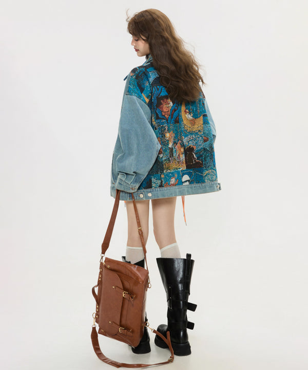 Vintage Patch Denim Jacket