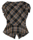 Plaid Edge Frill Blouse