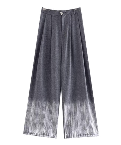 Gradient Hem Wide Slacks