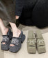 Tribal Stud Platform Sandals
