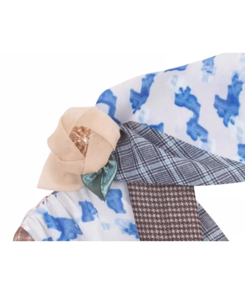 Retro Block Irregular Dress