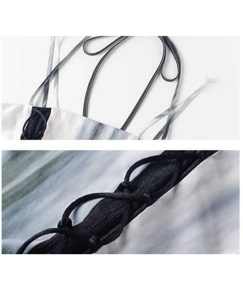 Cross Corded Gradient Dress