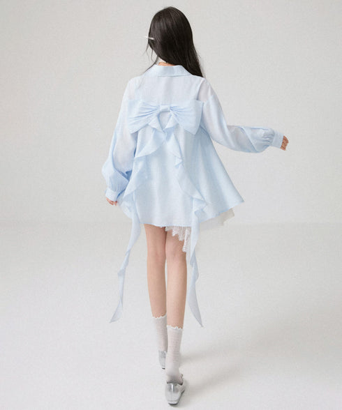 Ribbon Cascade Blouse