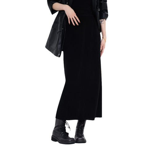 Corduroy Straight Maxi Skirt