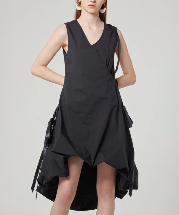 Side Tie Drape Dress