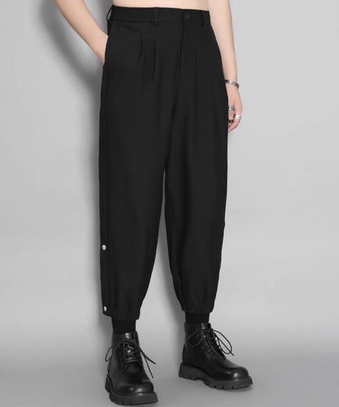 Side Button Tapered Pants