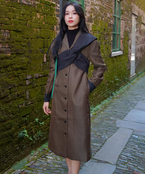 Twist Panel Button Coat