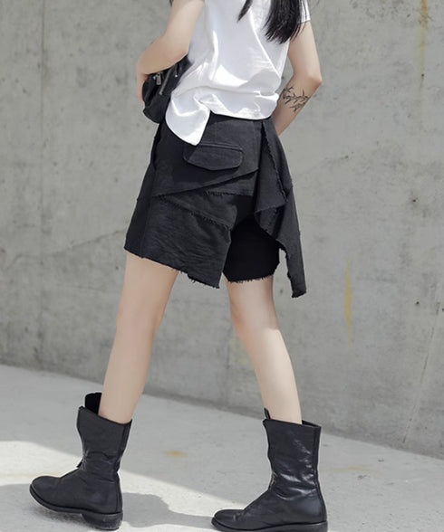 Edge Cut Layered Shorts