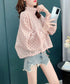 Mesh Bloom Zip Cardigan