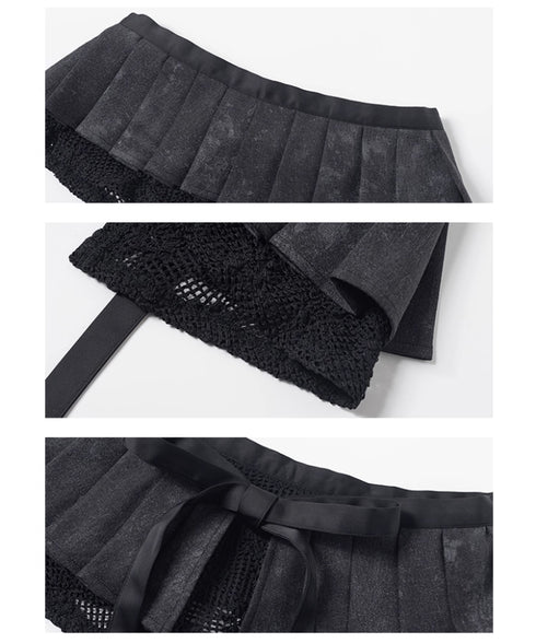 Pleated Belted Waist Piece